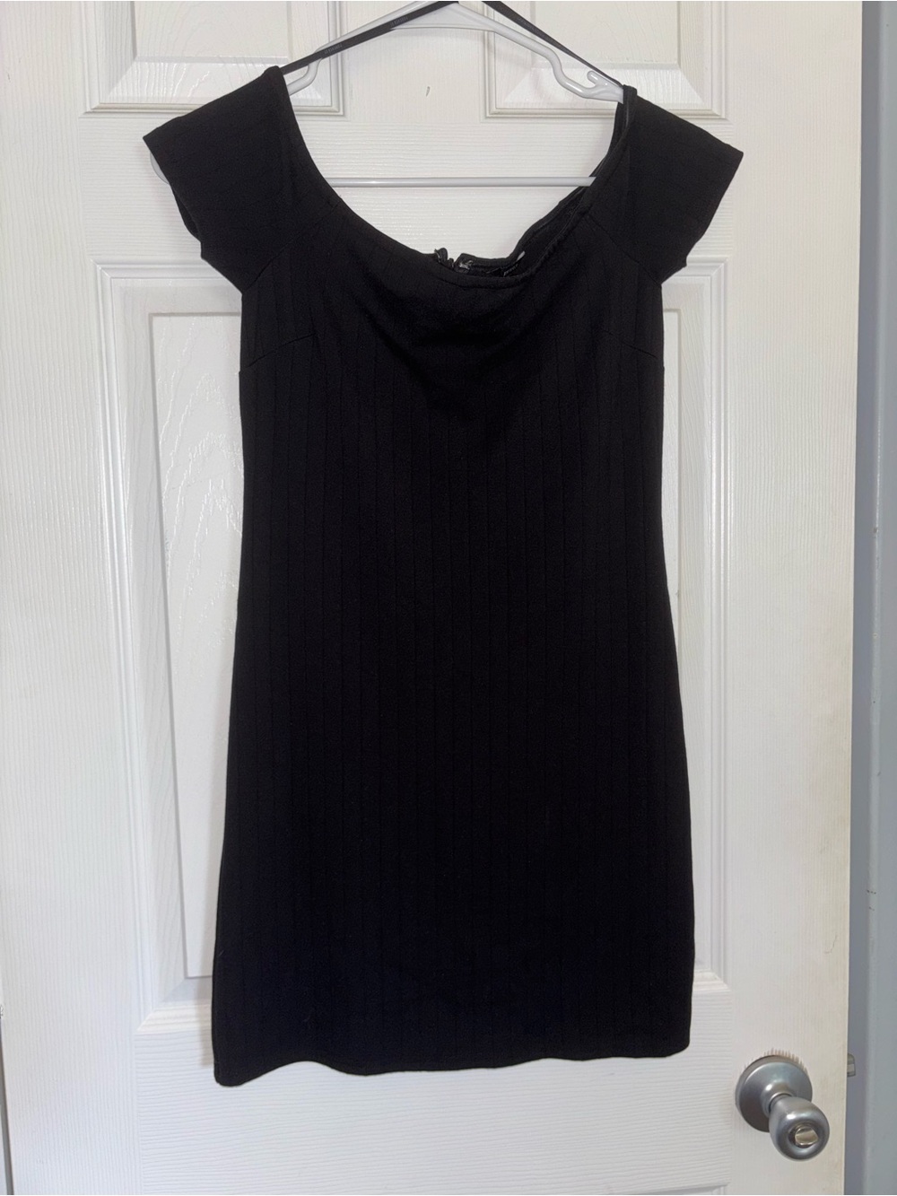 Forever 21 Black Cap-Sleeve Mini Dress